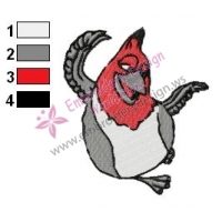 Rio Pedro Angry Birds Embroidery Design